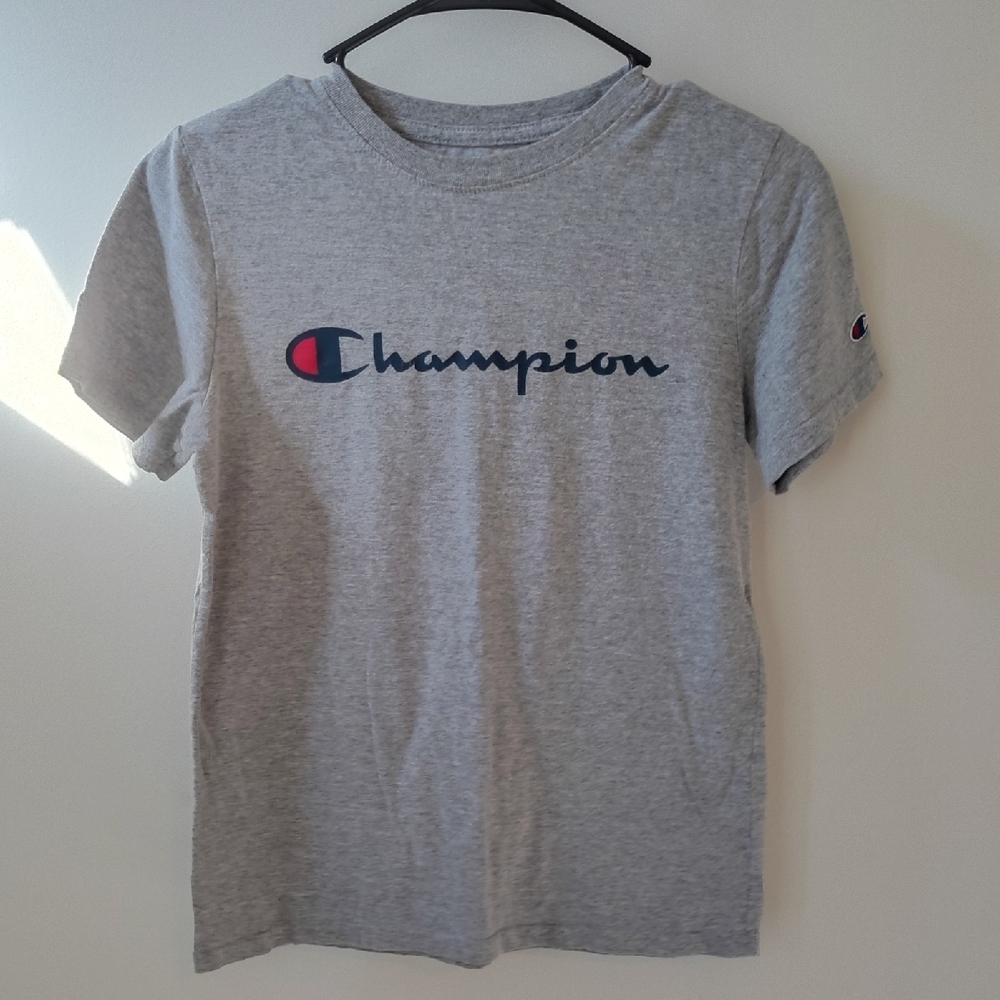 Youth Boys Champion Heather Gray Logo Tee